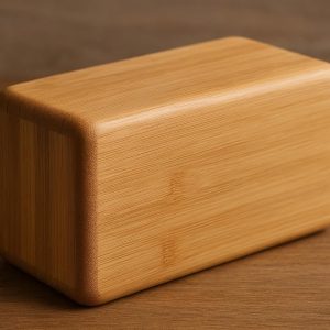 11 Bamboo Wood Yoga Block with Smooth Rounded Edges