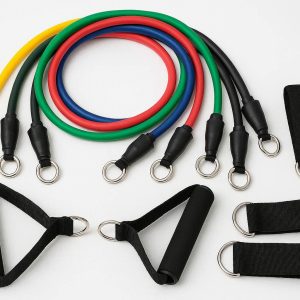 4 Physical Therapy Resistance Bands with Handles Ankle Straps
